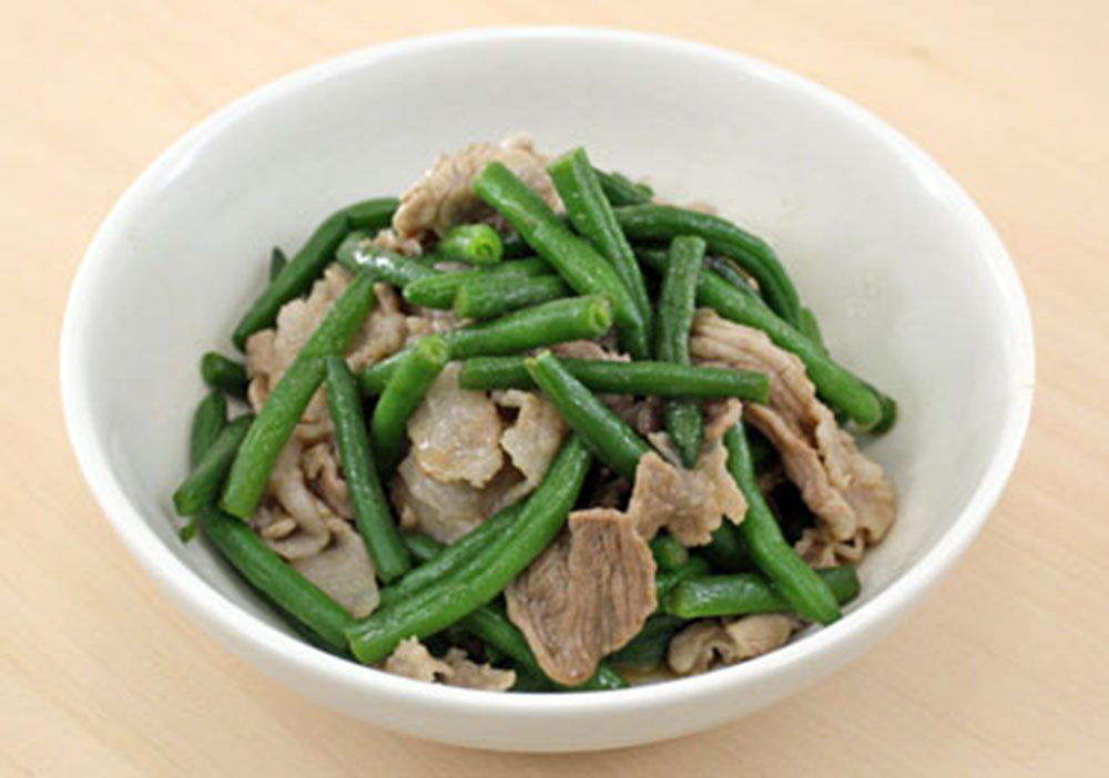 いんげんと豚肉の炒め煮