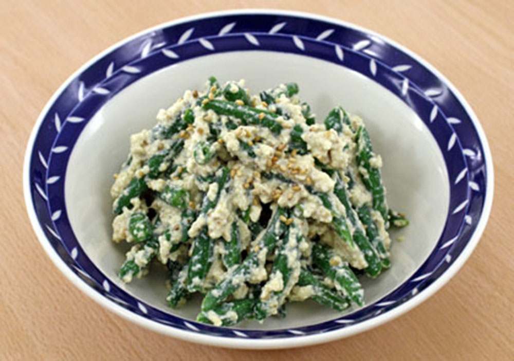 いんげんの白和え