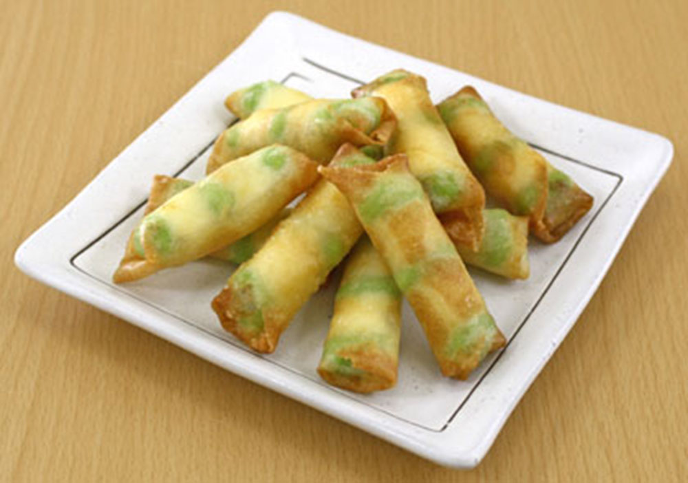 枝豆とチーズの一口春巻き