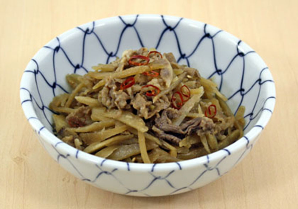 牛蒡と牛肉のぽん酢しぐれ煮