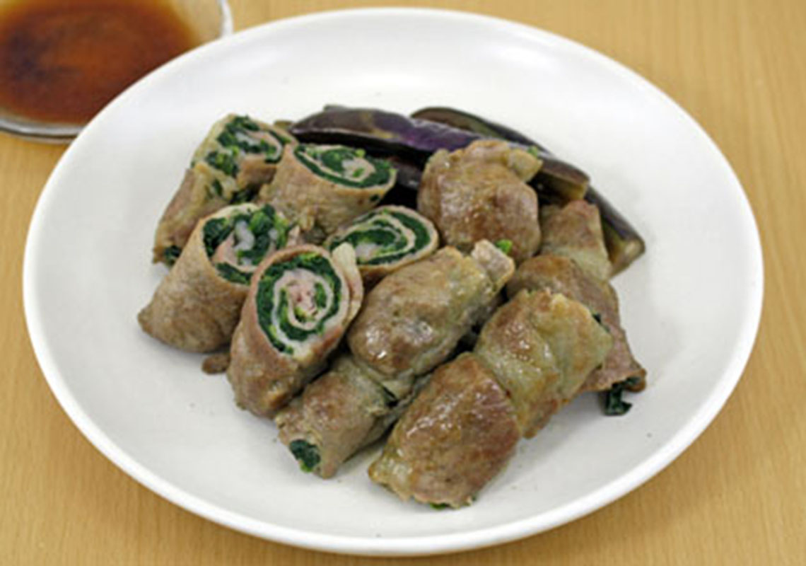 ほうれん草の豚肉巻き
