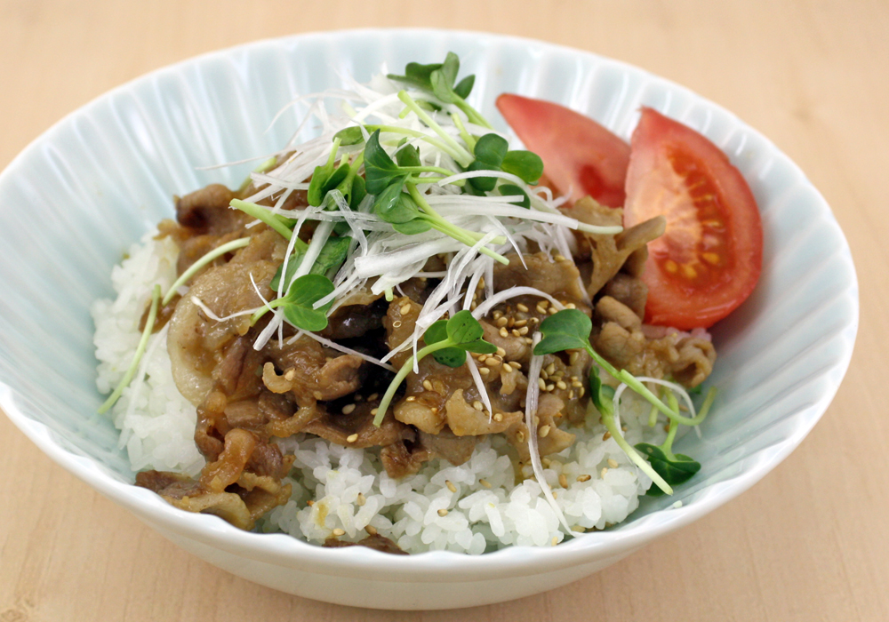 しょうがポン酢DE豚ばら丼