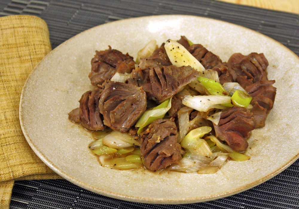 砂肝のゆず胡椒塩ぽん酢炒め