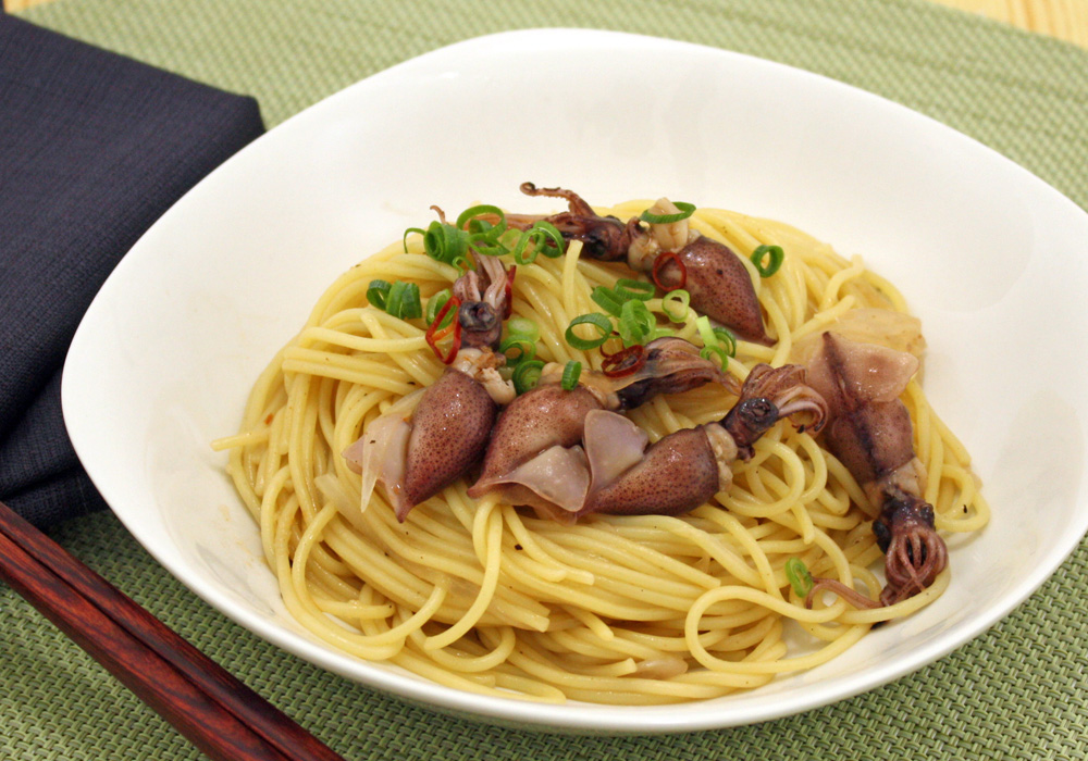 ホタルイカの和風ペペロンチーノ