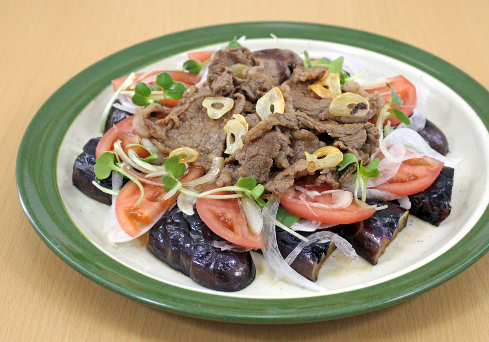 スタミナ焼肉となすのたたき