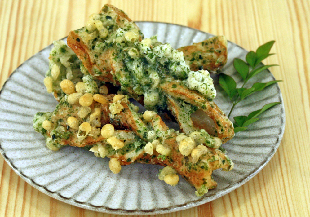 ねじりちくわの天かす磯辺揚げ